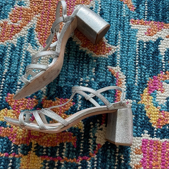 Loeffler Randal Silver Elena Sandals - Picture 2 of 6